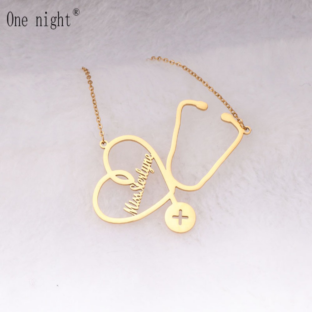 Custom Name Necklace Stainless - Stethoscope recension och pris