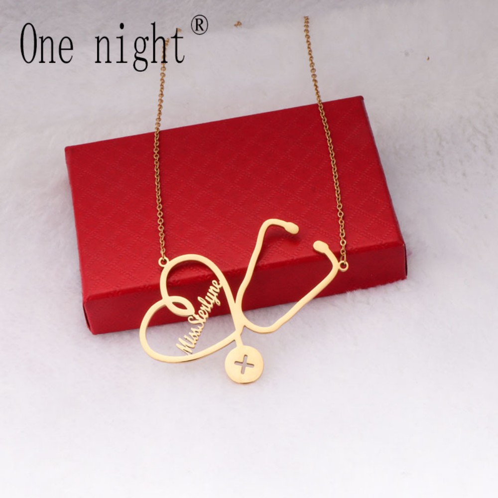 Custom Name Necklace Stainless - Stethoscope recension och pris